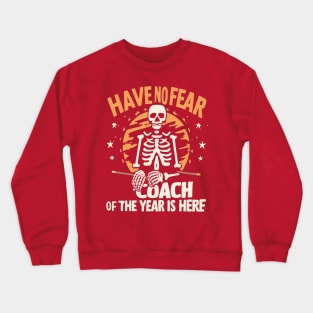 Skeleton Ice Hockey Coach of the year coaching Dad coach Crewneck Sweatshirt